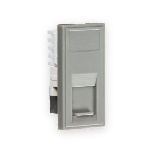 UTP CAT5e RJ45 Outlet Module 25 x 50mm - Grey - NETCAT5GY