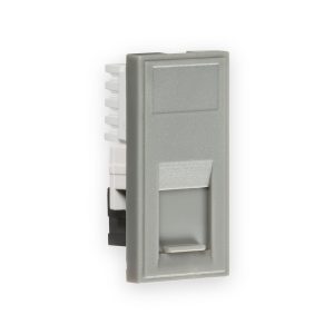 UTP CAT6 RJ45 Outlet Module 25 x 50mm - Grey - NETCAT6GY