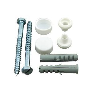 WC Fixing Kit With White Caps
