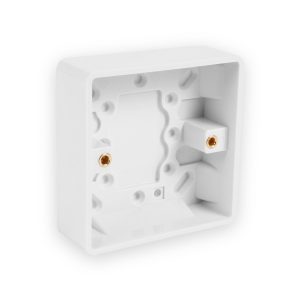 White Moulded Surface Box 1 Gang 25mm