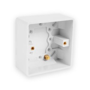 White Moulded Surface Box 1 Gang 35mm