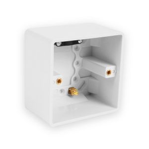 White Moulded Surface Box 1 Gang 47mm