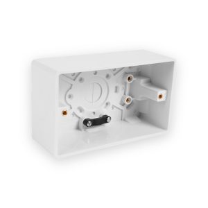 White Moulded Surface Box 2 Gang 47mm