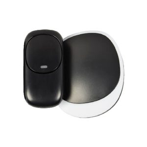 Wireless Plug-in Doorbell with LED Alert Black