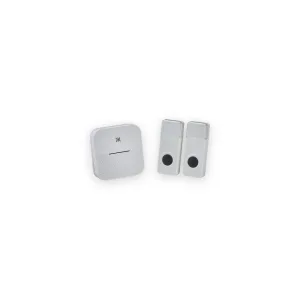 Wireless Plug in Dual Entrance Door Chime System - White