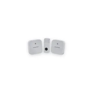 Wireless Plug in Dual Receiver Door Chime System - White